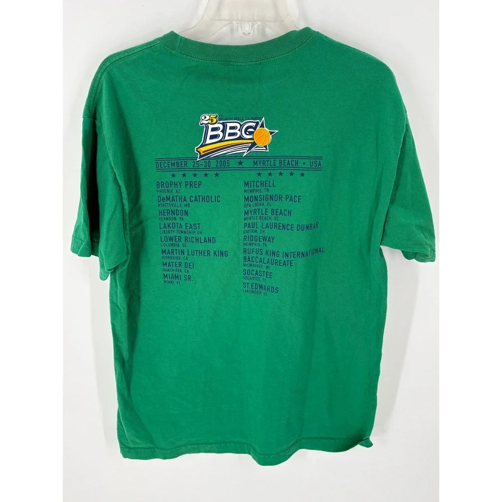 Reebok Classic BBC 25th Beach Ball Classic Myrtle Beach SC Green T Shirt Men's M